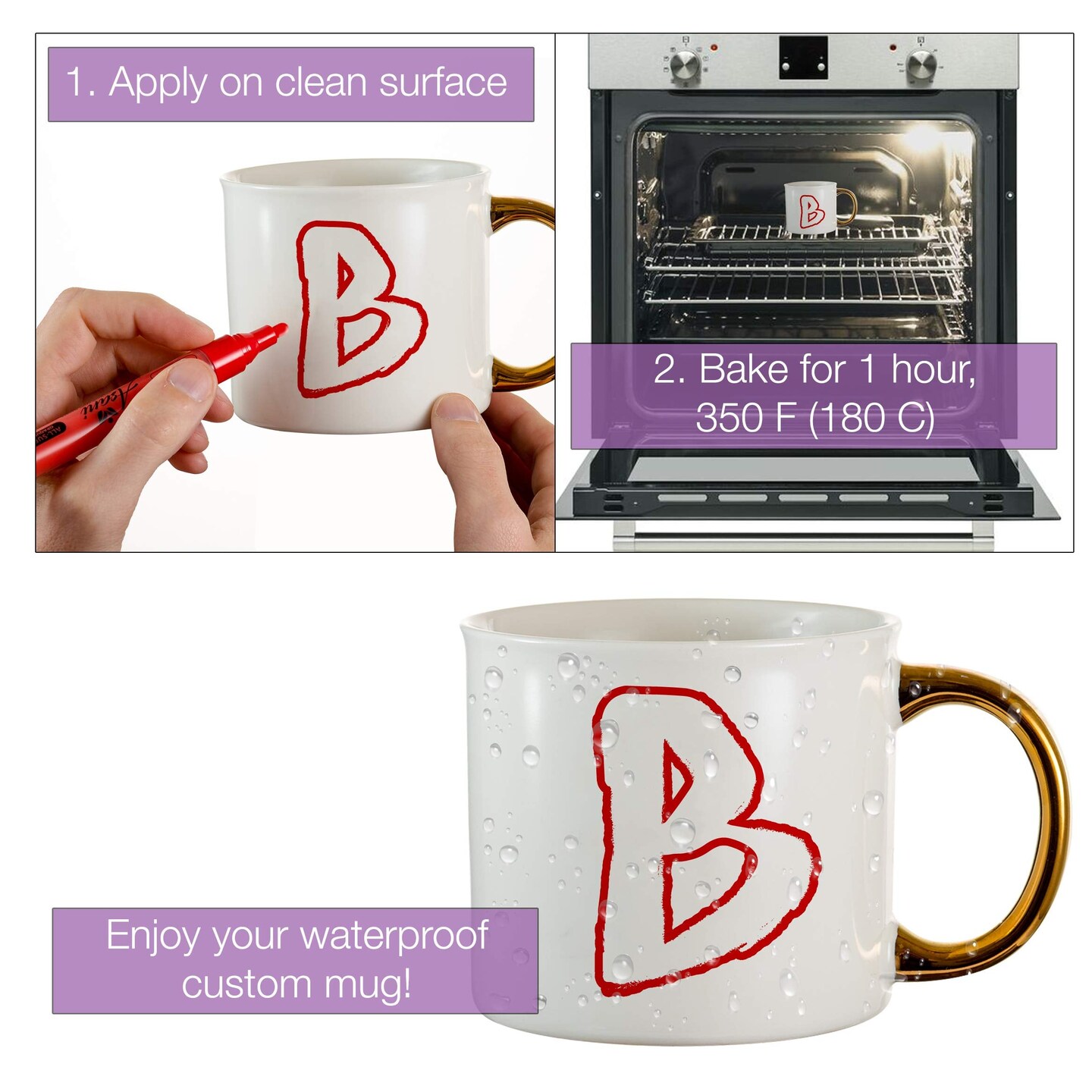 12 Color Paint Pens Acrylic Markers Set | For Rock Painting, Glass, Wood, Porcelain, Ceramic, Fabric, Paper, Kindness Rocks, Mugs, Calligraphy, Unique Arts and Crafts Supplies (Medium Point)