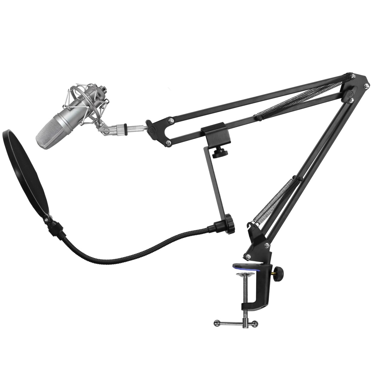 Technical Pro   Professional USB Condenser Microphone Kit w/ Adjustable Scissor Arm Stand Starter Package for Recording