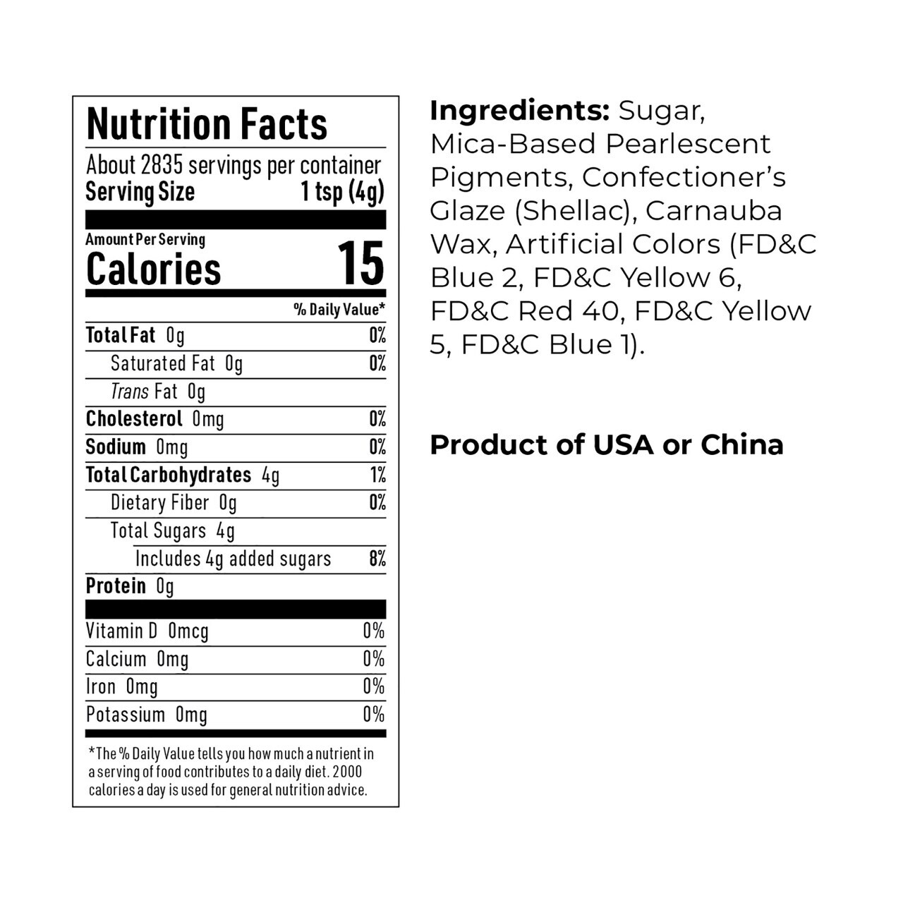 AC Food Crafting Bulk Pearlized Sanding Sugar Sprinkles 50lb-40 Mesh Silver | Shimmering Silver Splendor | MINA®