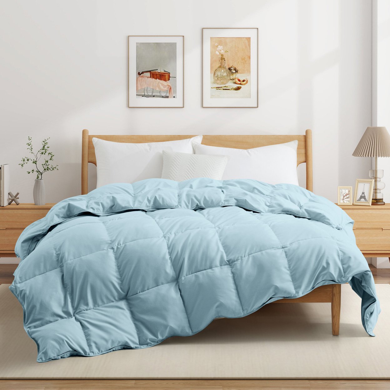 Peace Nest Ultra Fluffy Lightweight White Goose Feather Fiber and Down Comforter Down Duvet Insert Michaels