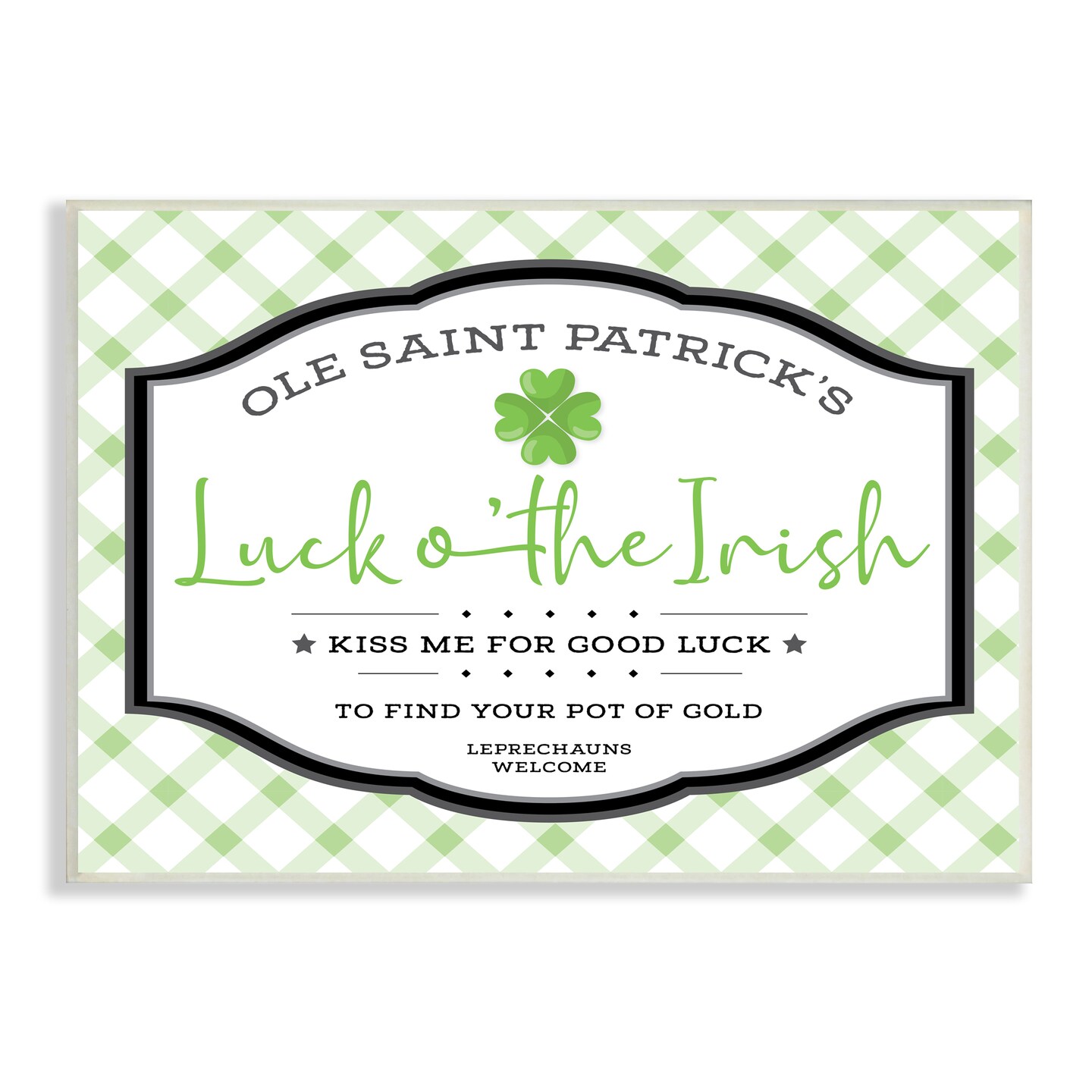 Stupell Industries Saint Patrick&#x27;s Luck o&#x27;the Irish Wall Plaque Art