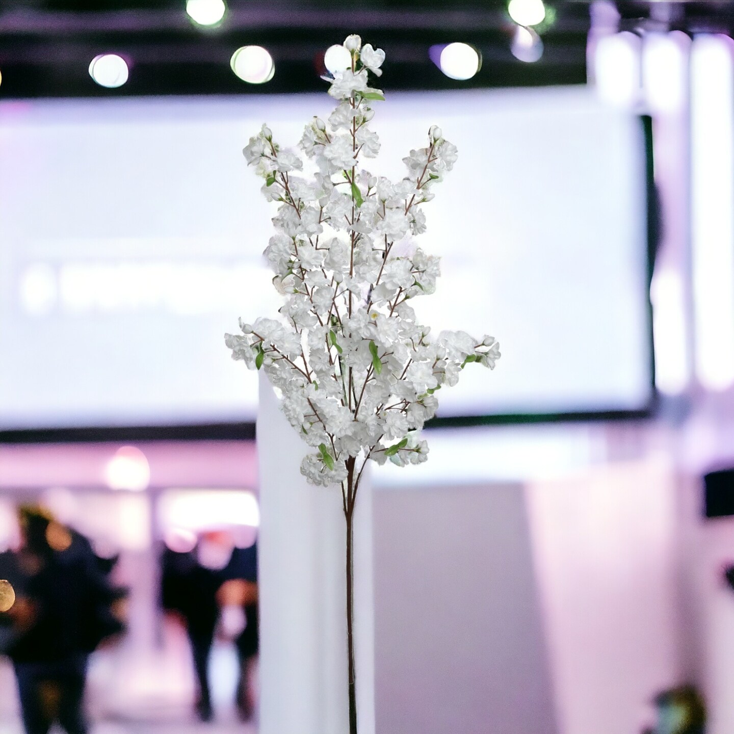 12-Pack: Massive White Cherry Blossom Stem with Silk Flowers by Floral Home&#xAE;