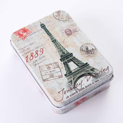 5 Pieces Metal Tins Box Containers 3.54 x 2.56 x 1.1 inch, Mini Portable Small Tins with Lids, Rectangular Case Empty Box for Candies, Pills, Earring,Jewelry Craft, Multi-Purpose Home Kitchen Office