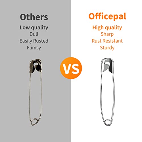 4-Size Pack of Safety Pins- Top 250-Count &#x2013; Durable, Rust-Resistant Nickel Plated Steel Set- Best Sewing Accessories Kit for Baby Clothing, Crafts, Arts (4-Size in 1 No.001)