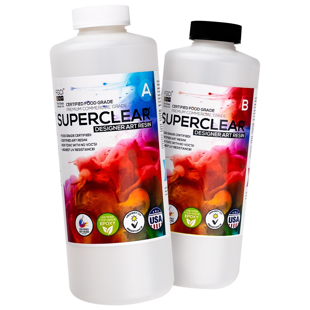 Superclear® Designer Art Resin - Clear 2-part Epoxy Resin and Hardener for Jewelry, Charcuterie Boards, Castings and more!