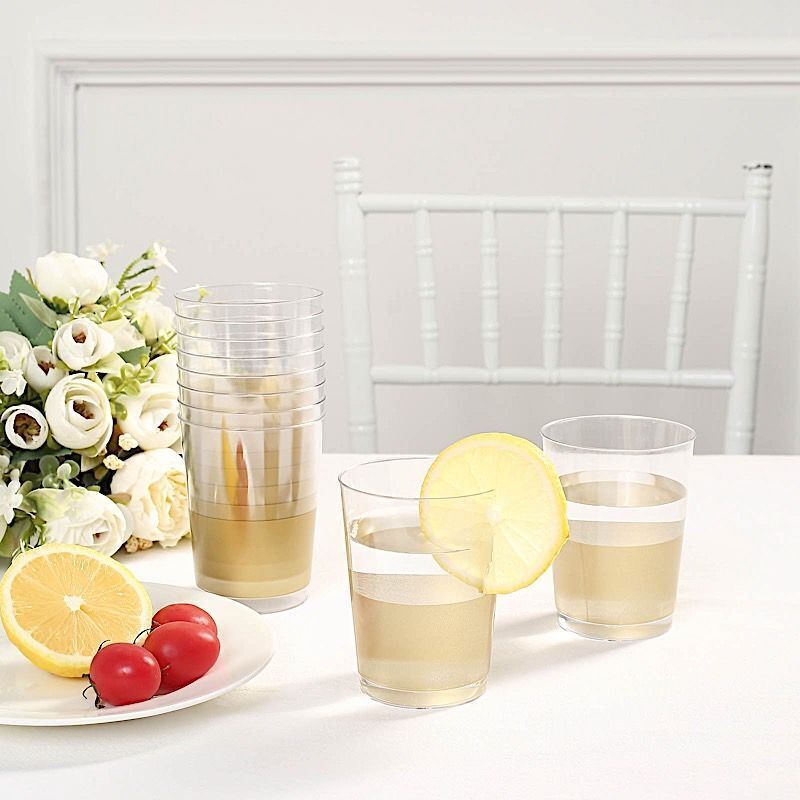 10-Ounces CLEAR CUPS Party Wedding Disposable Tableware