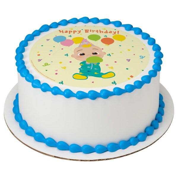 CoComelon&#x2122; Happy Birthday! Edible Cake Topper Image - 7.5&#x22; Round
