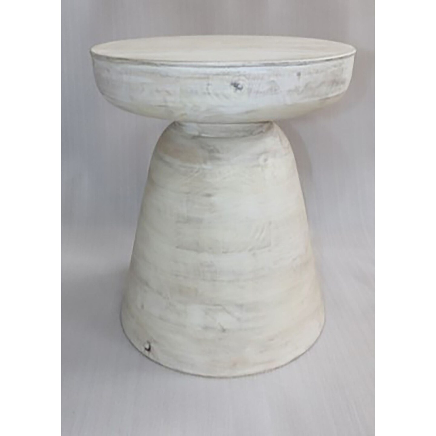 Kingston Living 19&#x22; White Hourglass Side Table