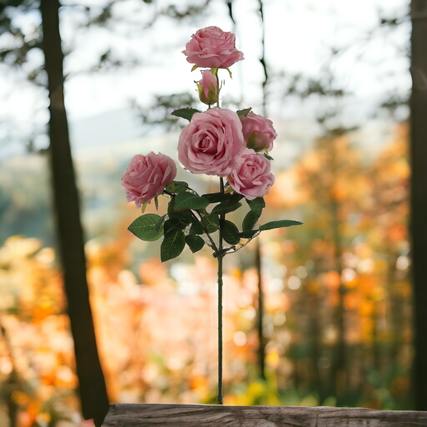 27-Inch Mauve Pink Rose Spray - Set of 12, Lifelike Silk Roses for Elegant Home D&#xE9;cor &#x26; Floral Arrangements - Timeless Beauty, Floral Home by Artificial Flowers