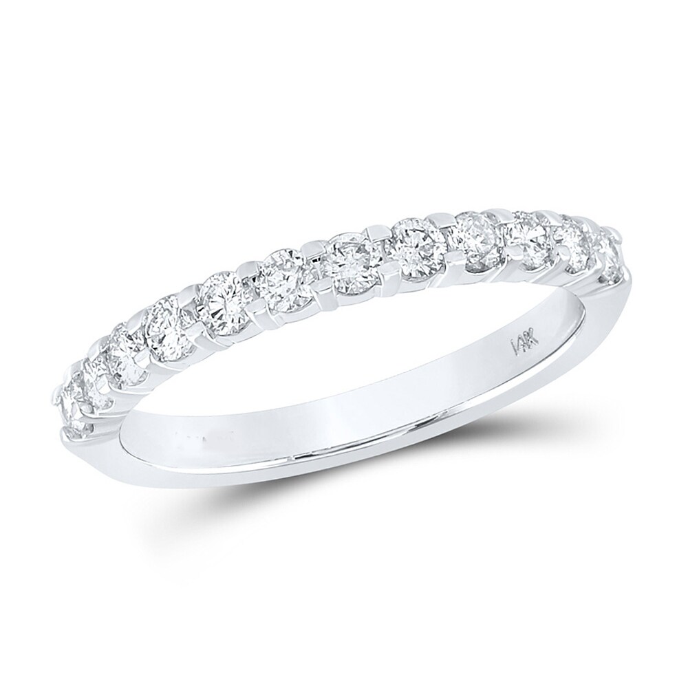 Gem And Harmony 1/2 Carat (ctw G-H I1-I2) Diamond Wedding Band Ring in 14K White Gold