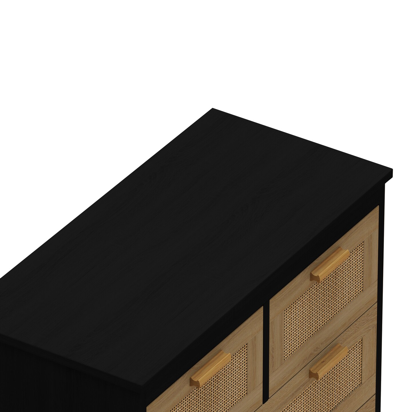 4-Drawer Rattan Wood Cabinet | Stylish Storage