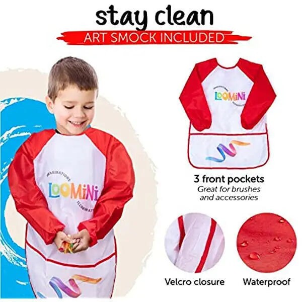 Paint Set for Kids |27 Piece Art Gift Sets Non-Toxic,Washable Paint, Canvases, paint Brushes, Easel, Smock