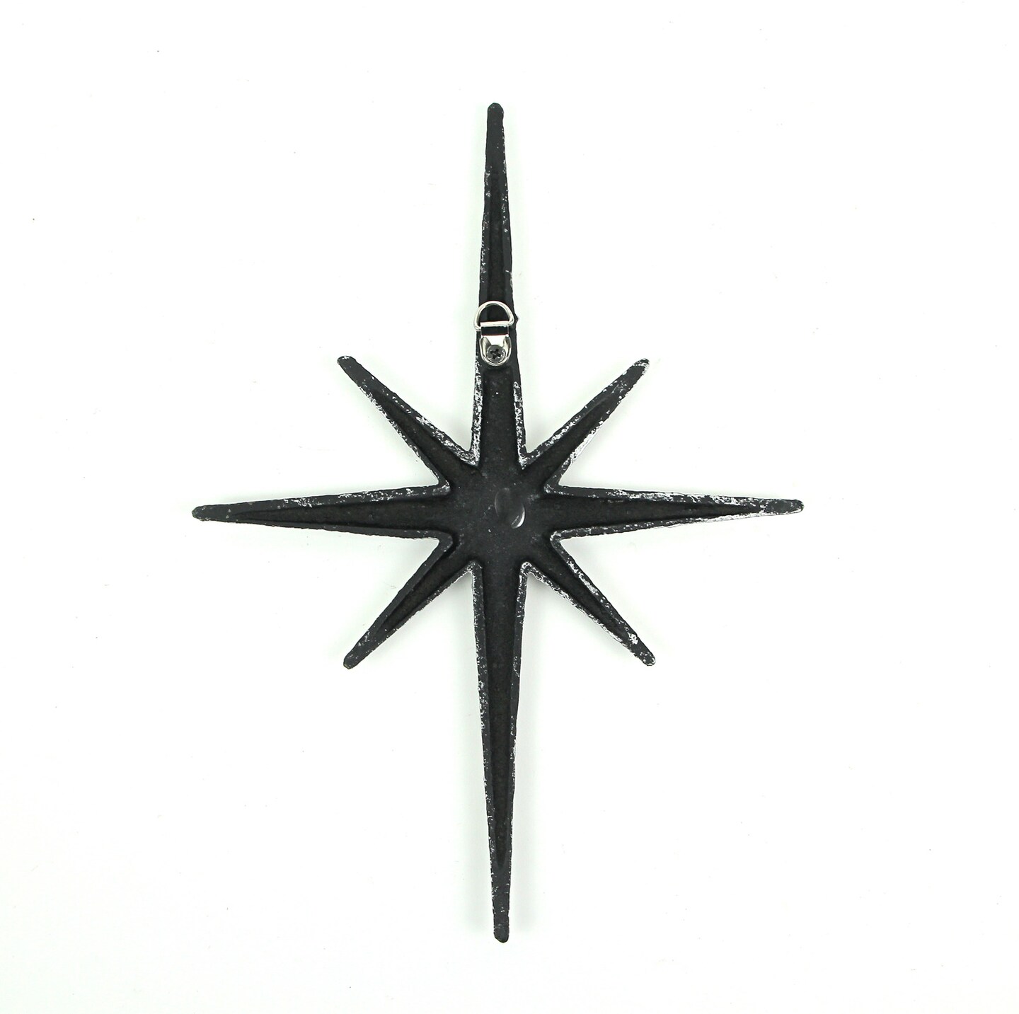 Set of 6 Cast Iron Starburst Wall Hangings Mid Century Modern 8 Pointed Stars