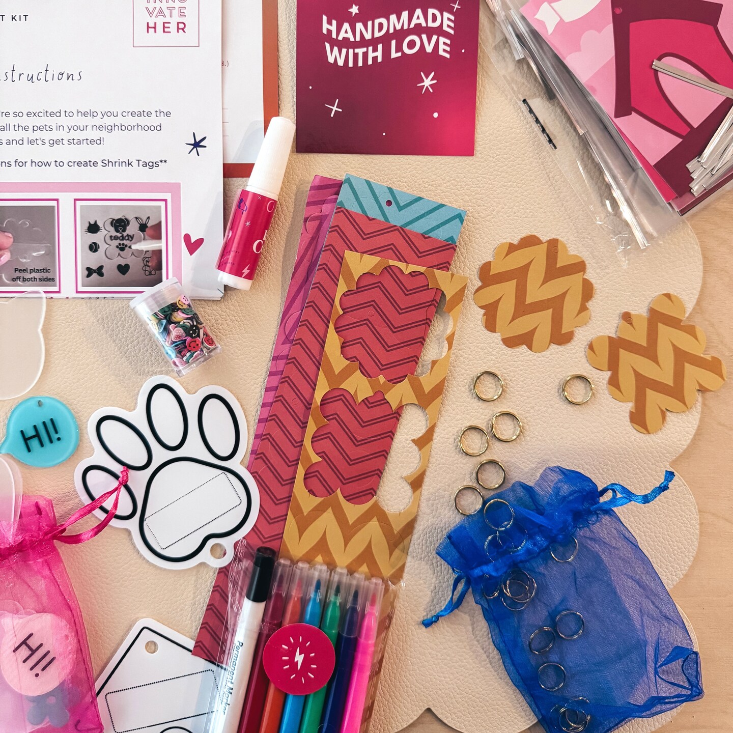 Kids Crafts DIY Pet Tags Craft Kit for Kids