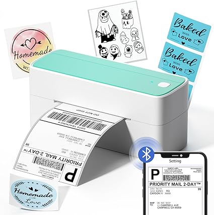 Phomemo® Bluetooth Thermal Label Printer, 241BT 4X6 Wireless Shipping Label Printer for Small Business