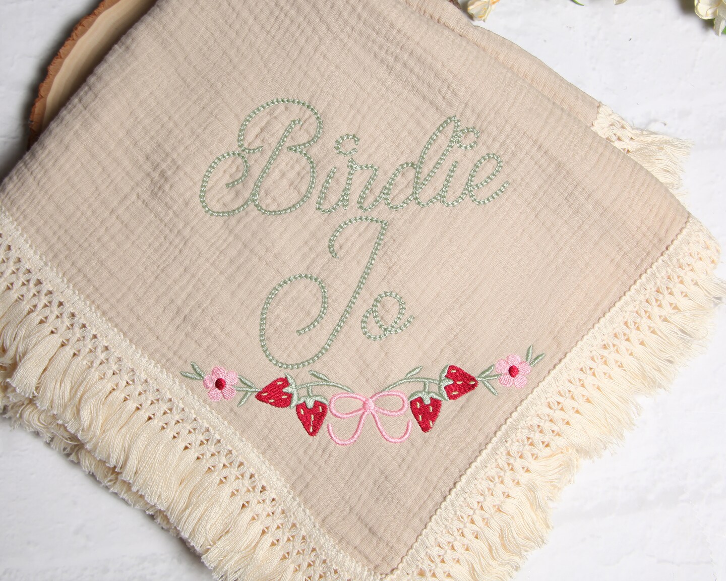 Personalized Embroidered outlets Swaddle Blankets