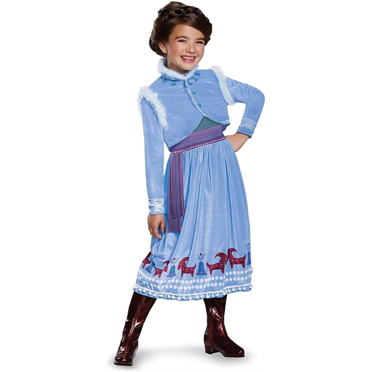 Disguise Frozen Anna Adventure Deluxe Girls size XS 3T/4T Costume Disney Dress Jacket