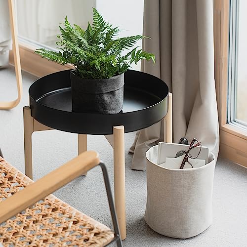 Soft Hang Around Hanging Storage Basket Small | Hanging Wall Basket for Organizing Everyday Necessities | Collapsible Wall Hanging Storage Basket for Closets | 6.7&#x2033;x6.7&#x2033; | Small | Grey