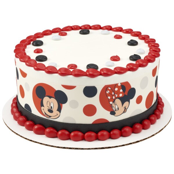 Mickey Mouse and Minnie Mouse Edible Cake Topper Image Strips