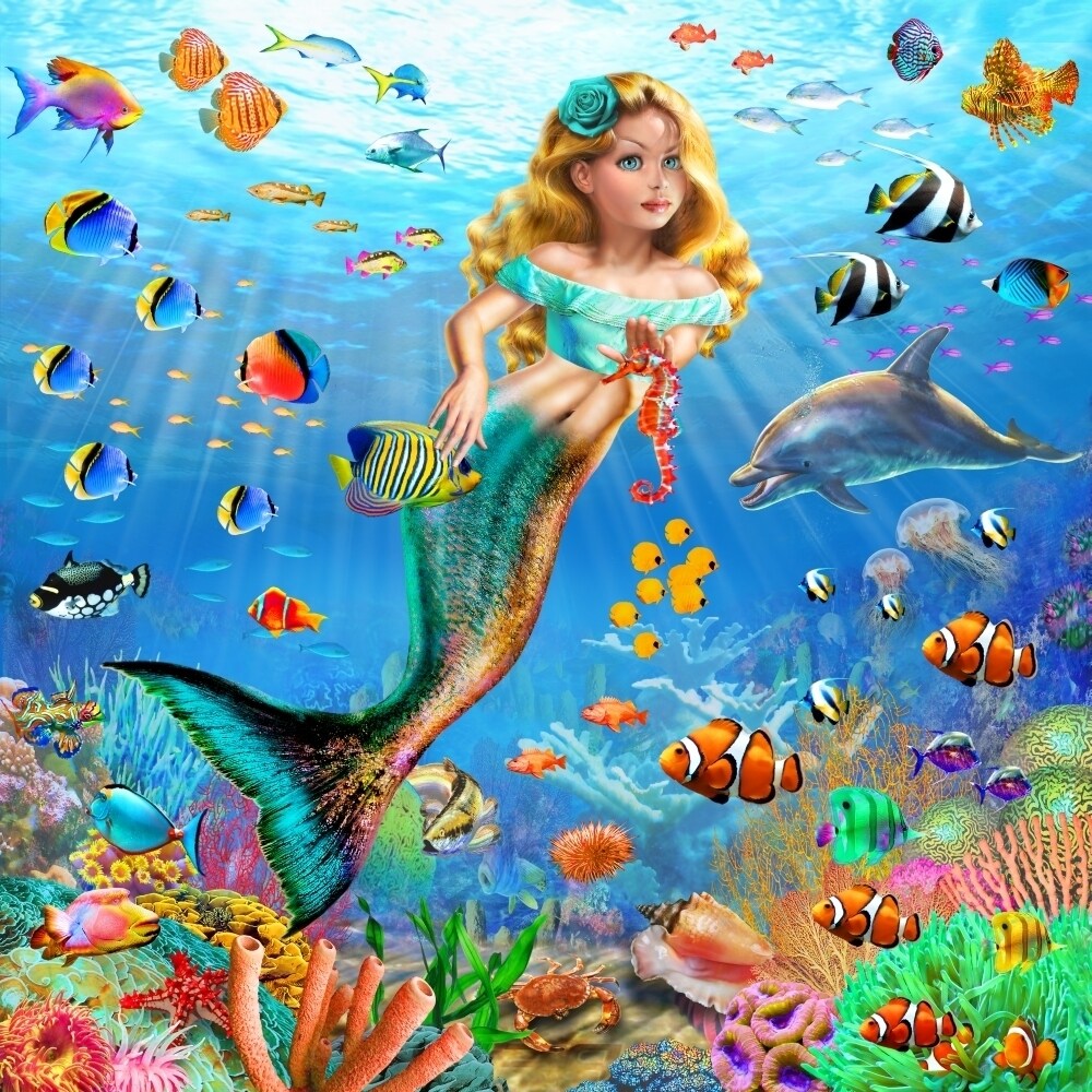 Mermaids World Poster Print By Adrian Chesterman