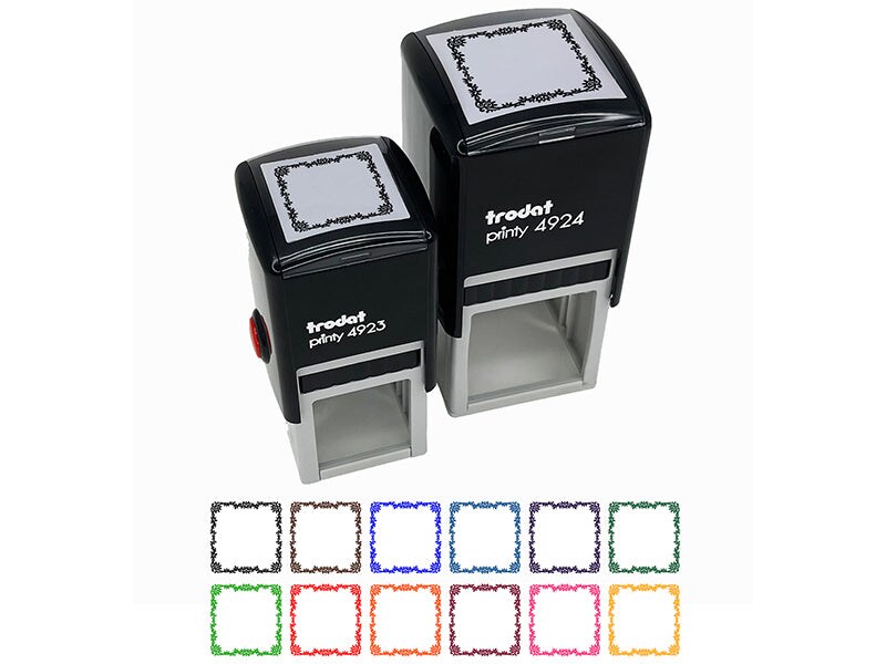 Decorative Ivy Frame Self-Inking Rubber Stamp Ink Stamper