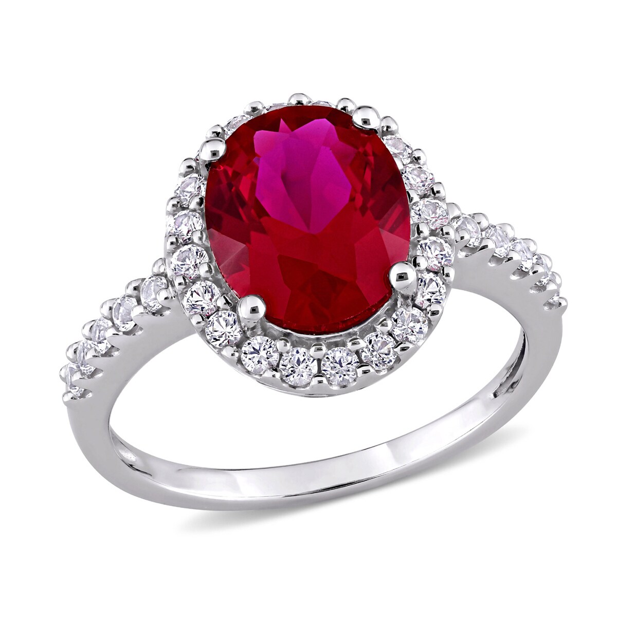 Spectacular good Ruby and White Sapphire Ring