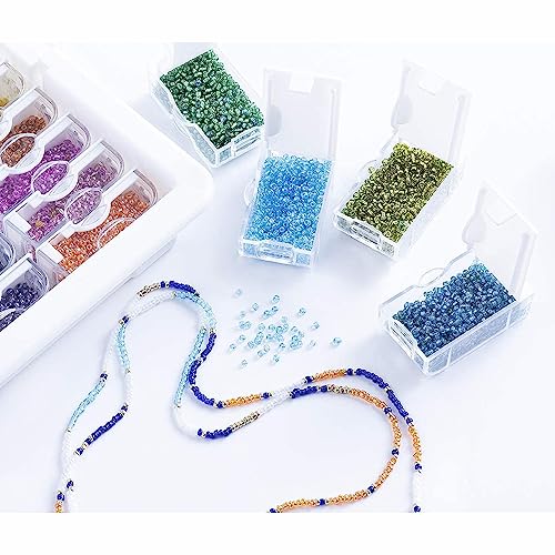Bead Storage Solutions Elizabeth Ward 5 Piece Bead Clear Organizing Storage Containers for Small Beads, Crystals, Fasteners, and More, Medium
