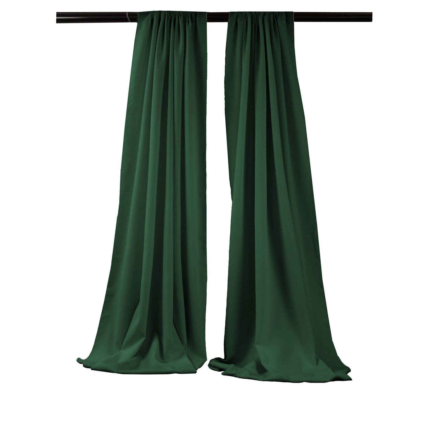 Pack of 2 Polyester Poplin Backdrop Drapes 96 x 58 Inch Semi-Opaque Event Panels