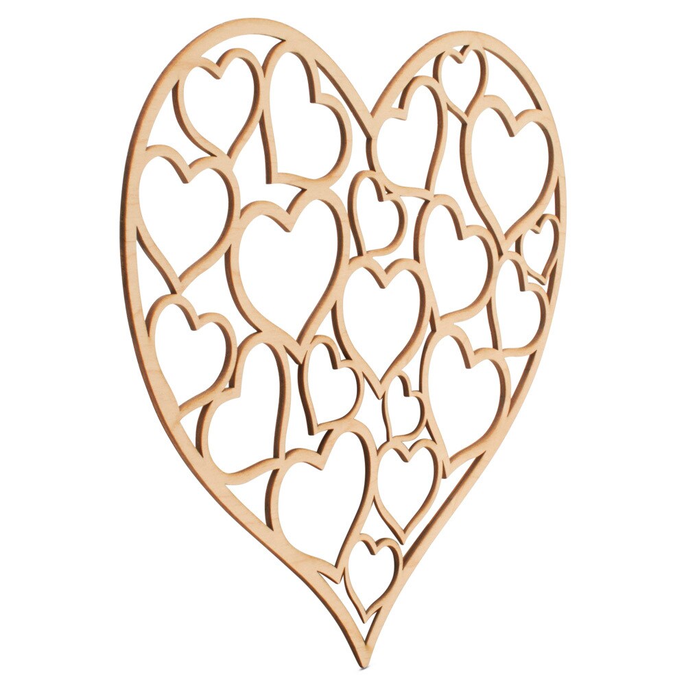 Detailed Heart Wood Cutout, From 4&#x201D;-23&#x201D;, Valentine Decor | Woodpeckers