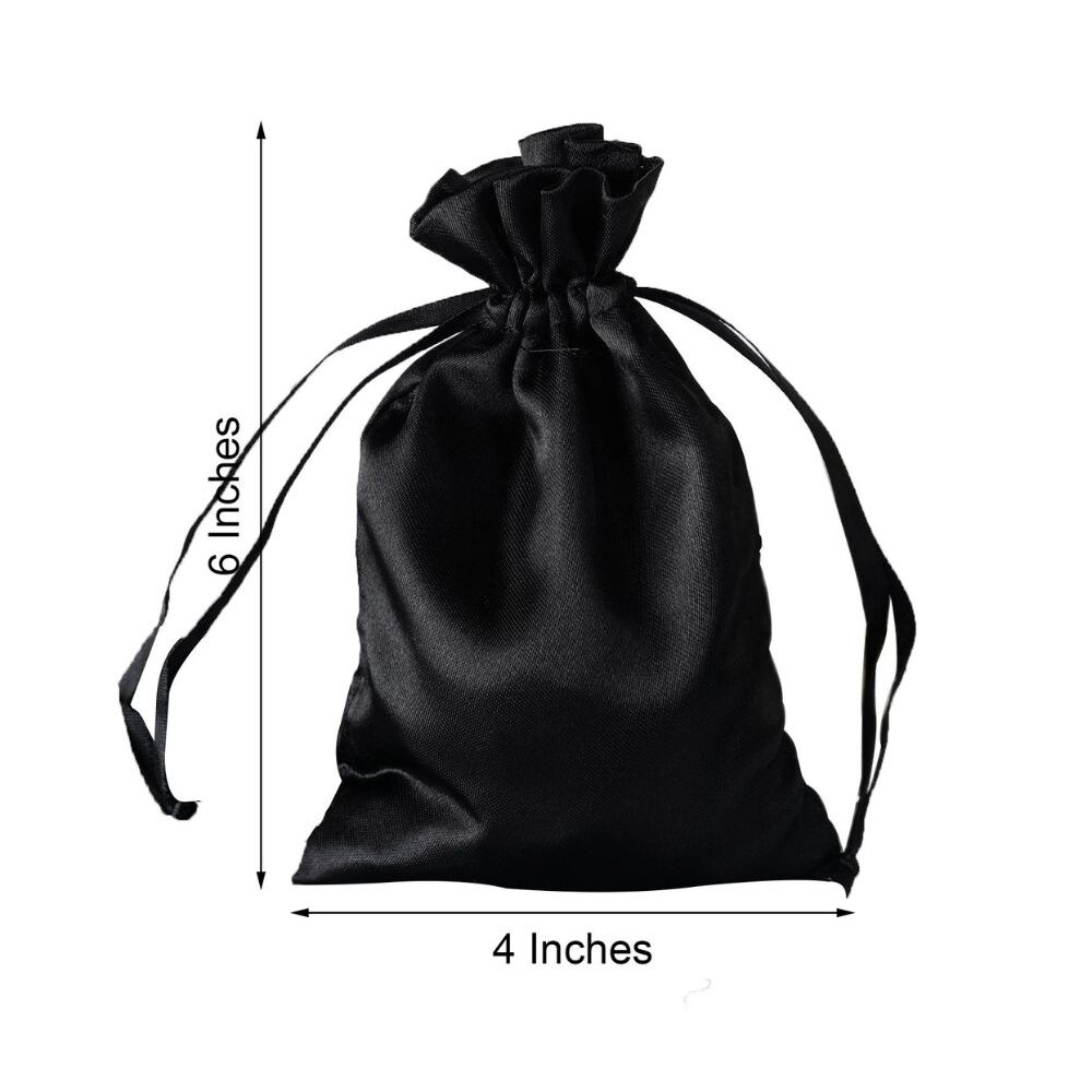 60 pcs 4x6 Satin Favor Drawstring Bags