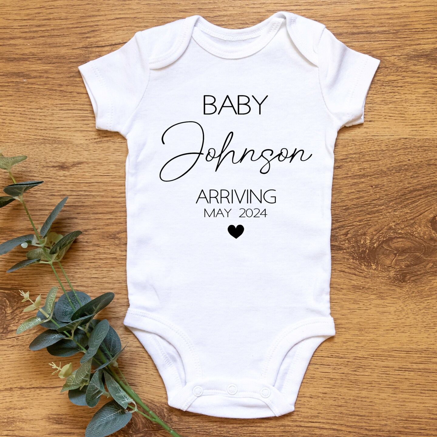 Baby Shower Pregnancy Announcement Oh Boy Onesie Personalized