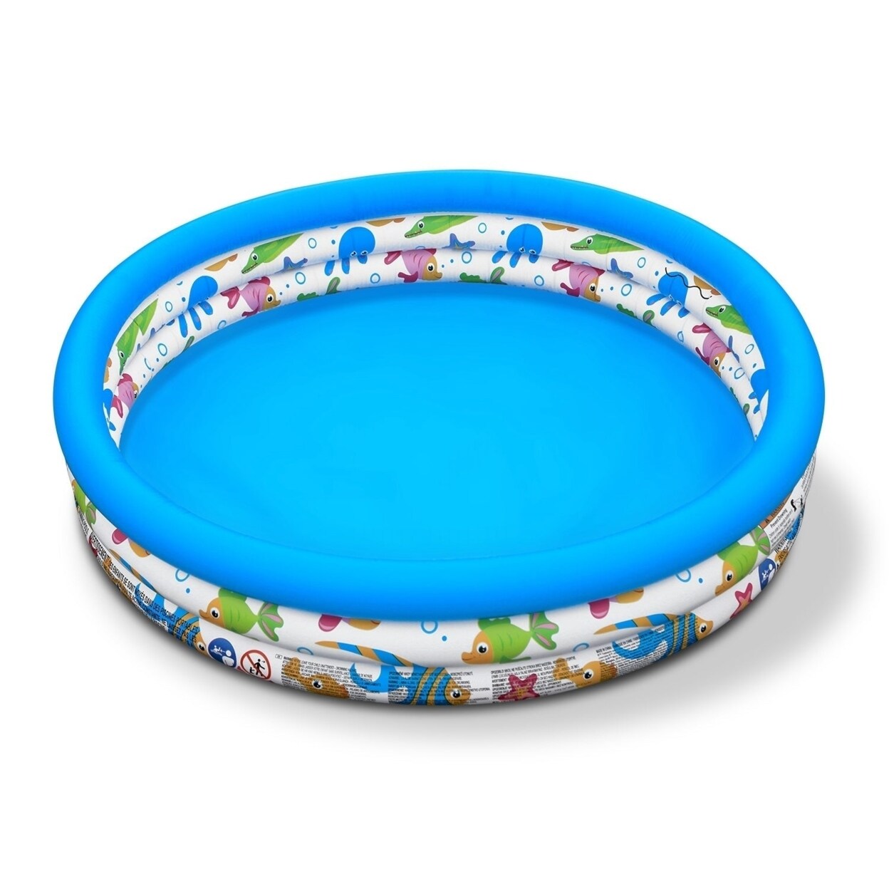 48X10in Inflatable Swimming Pool Blow Up Family Pool For 2 Kids Foldable Swim Ball Pool Center