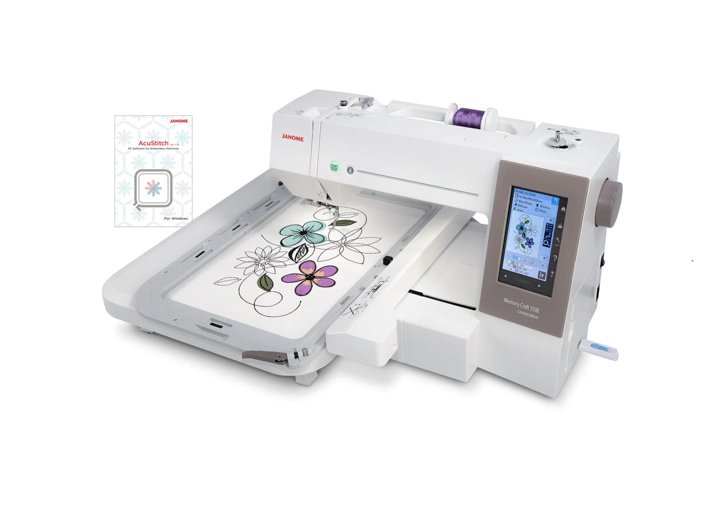 Janome Memory Craft 550E Limited Edition Embroidery Machine 14x7.9