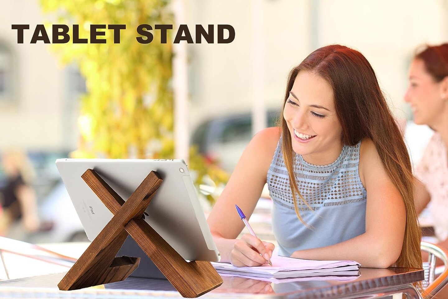 BOTSROOM Plate Stands for Display - 6.5 Inch Plate Holder Display Stand, Wooden Picture Frame Stand, Small Photo Stands for Table, Decorative Plaque Easels Stand for Display