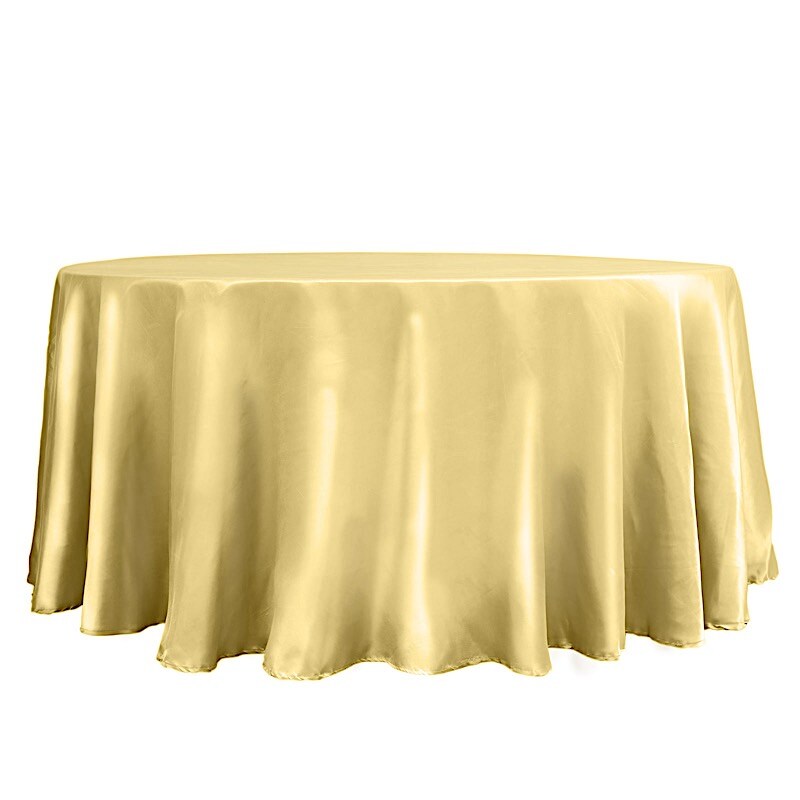 120-Inch ROUND SATIN TABLECLOTH