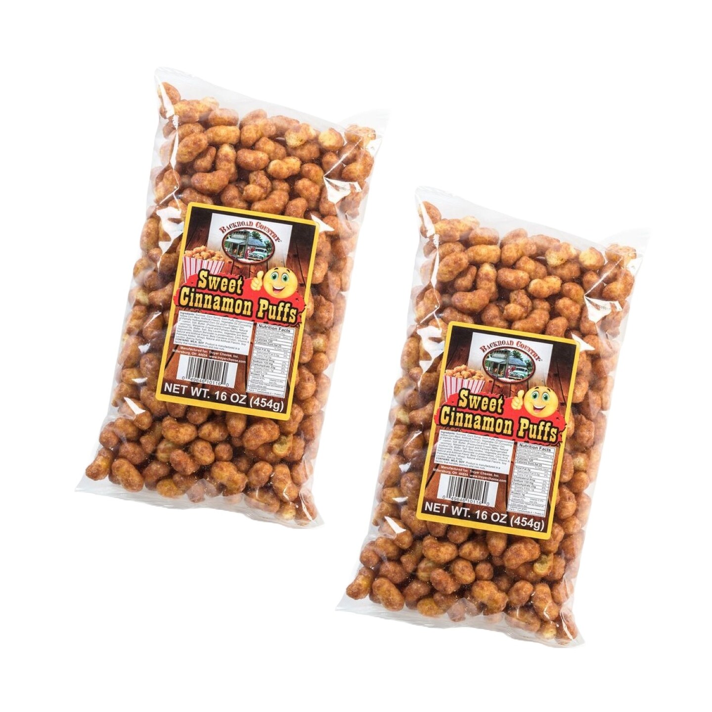 Backroad Country Sweet Cinnamon Puffs Old Fashioned Treat (Pack of 2) Puffcorn