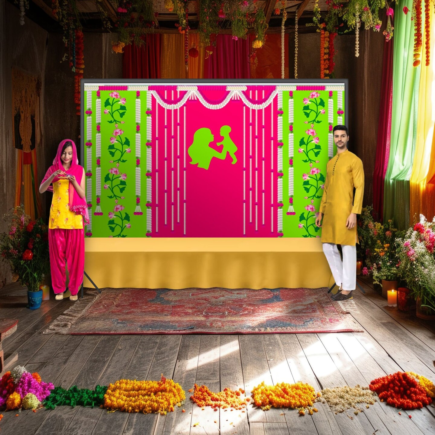 Valaikaappu Decor, Seemantham Banner, Seemantham Decor, Baby Shower Decor, Backdrop Baby Shower, Baby Shower Banner, Baby Shower Decor,