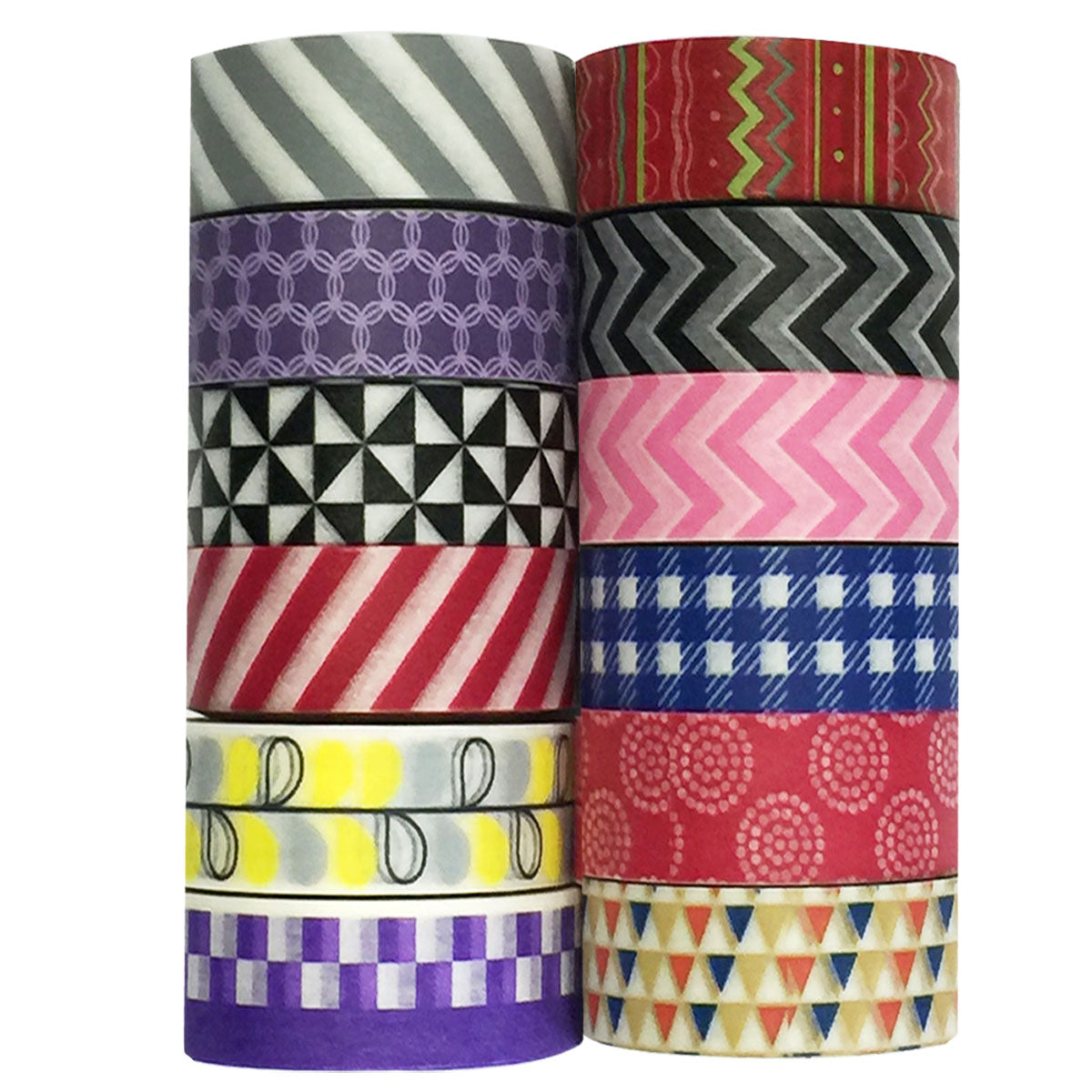 Wrapables Washi Tapes Decorative Masking Tapes, Set of 12, ADSET06