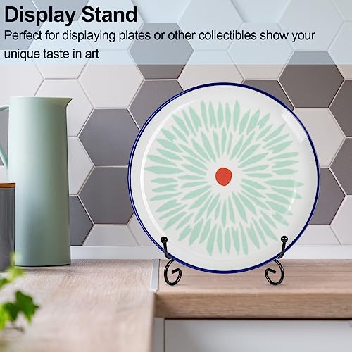 vivinin 4 Pack Plate Stands For Display, Plate Holder 6 Inch, Picture Frame Stand of Metal, Frame Holder Stand and Artworks, Small Easel Stand for Book, Tabletop Art, Picture, Photo and Platter