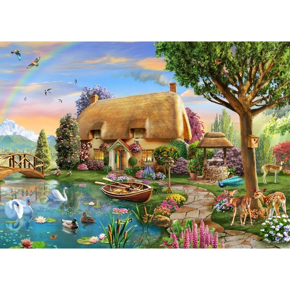 Lakeside Cottage Poster Print By Adrian Chesterman