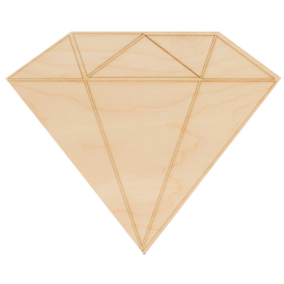Diamond Wood Cutout, From 4”-23”, Valentine Craft/Decor | Woodpeckers
