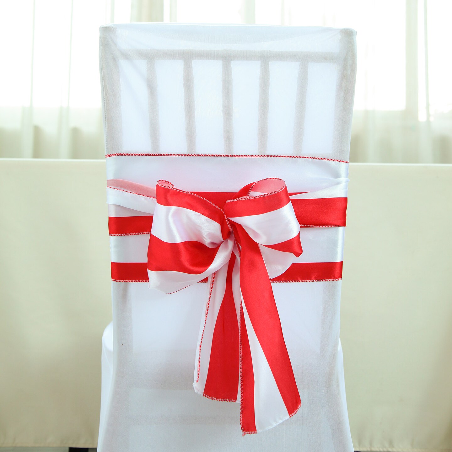 Satin Stripe Chair Sashes Wedding Party Reception
