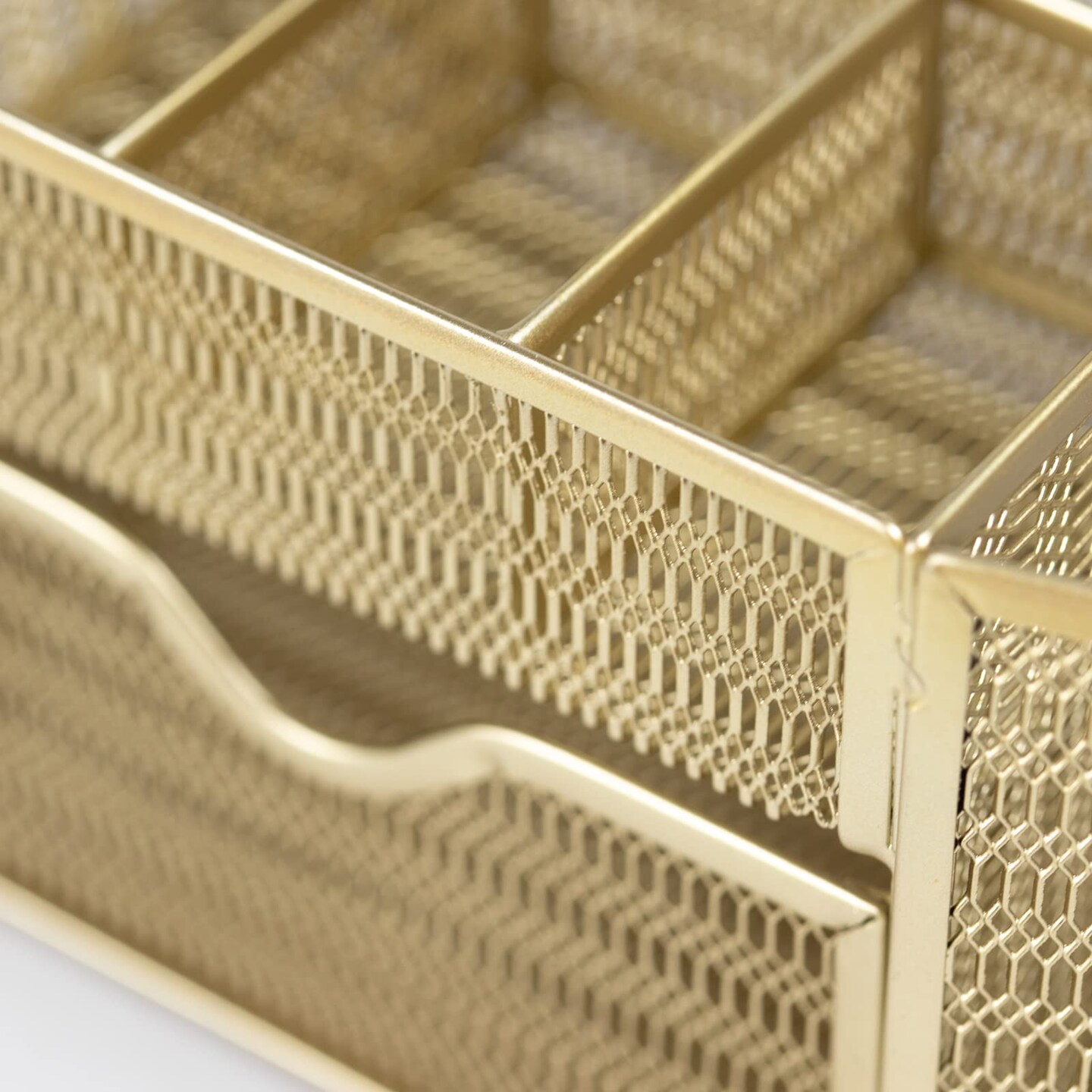 Gold Desk Organizers and Accessories - Gold Desk Accessories for Women Office - Desk Organizer Gold Office Desk Accessories - Office Supplies Gold Storage Small Desk Organizers and Accessories Gold