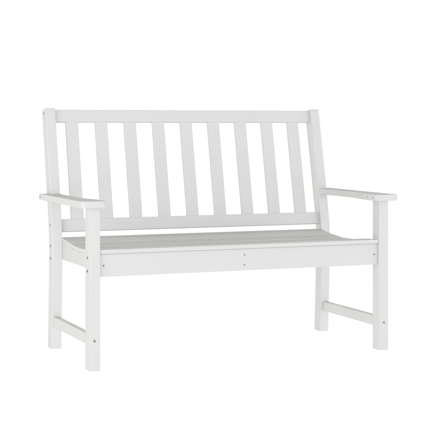 Merrick Lane Cressly All Weather Recycled HDPE Bench for Indoor and Outdoor Use