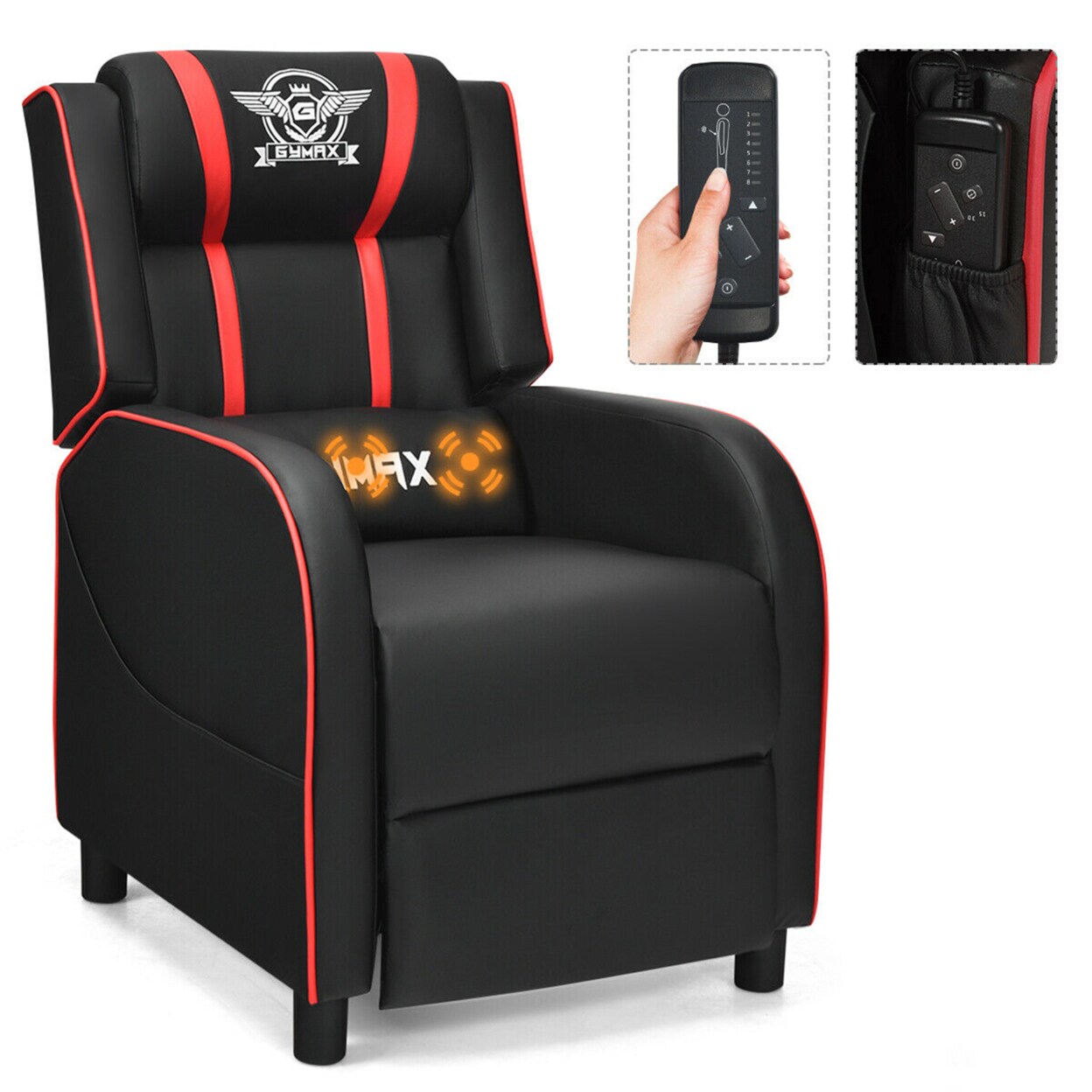 Massage Gaming Recliner Chair Racing Single Lounge Sofa Home Theater Seat