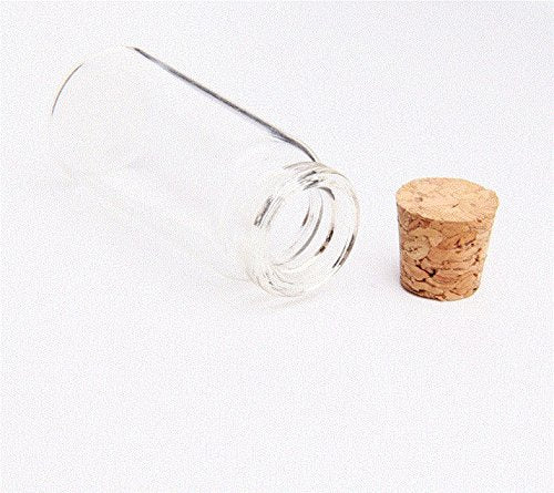 24 Pieces 10ml Clear Glass Jars Bottles with Cork Stoppers, Glass Bottles for Decoration, Arts & Crafts, Projects, Party Favors