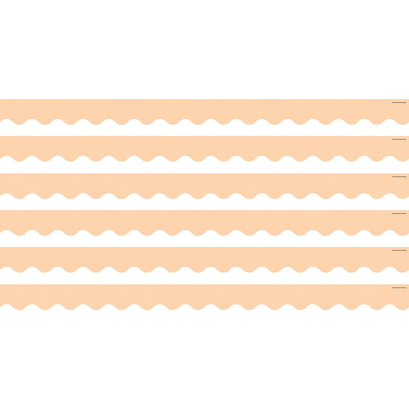 Peach Scalloped Border Trim, 35 Feet Per Pack, 6 Packs