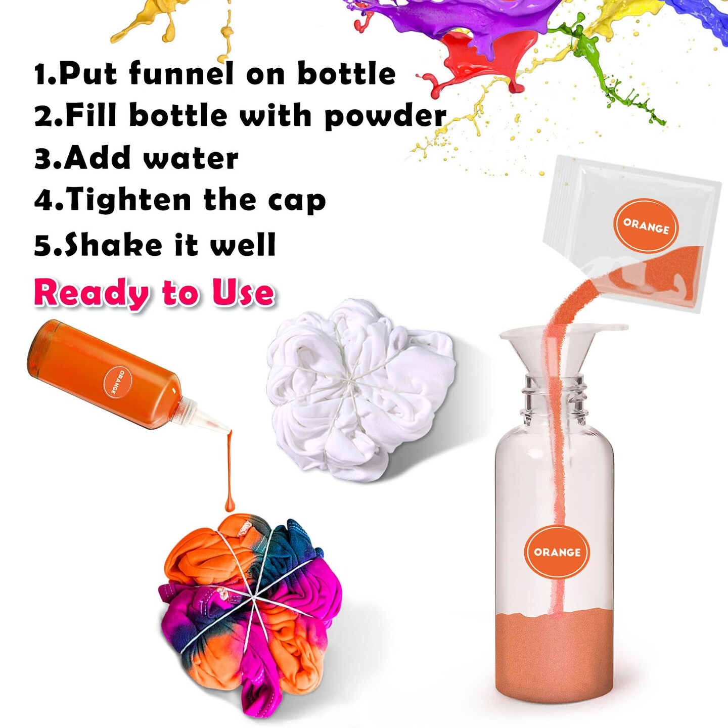 Tie Dye Kit 14 Colors Tie Dye Kit for Large Groups, Christmas Colors Tie Dye for Kids, Non Toxic Permanent Fabric Dye Summer Activities for Kids, Adults, Large Groups, Handmade Party