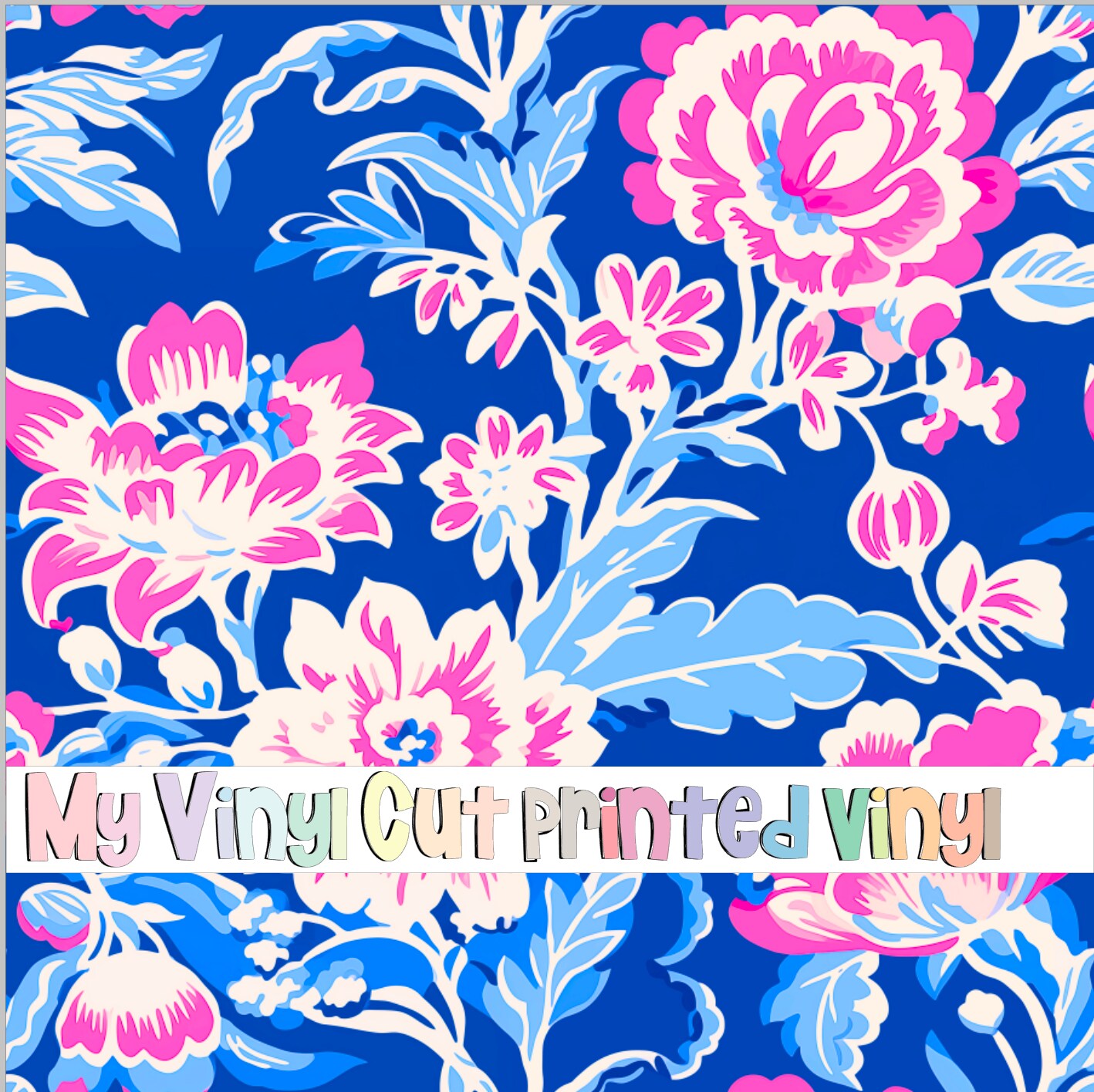 12 x 12 inch Sheet of Printed Vinyl or HTV in the Chinoiserie A Pattern ...