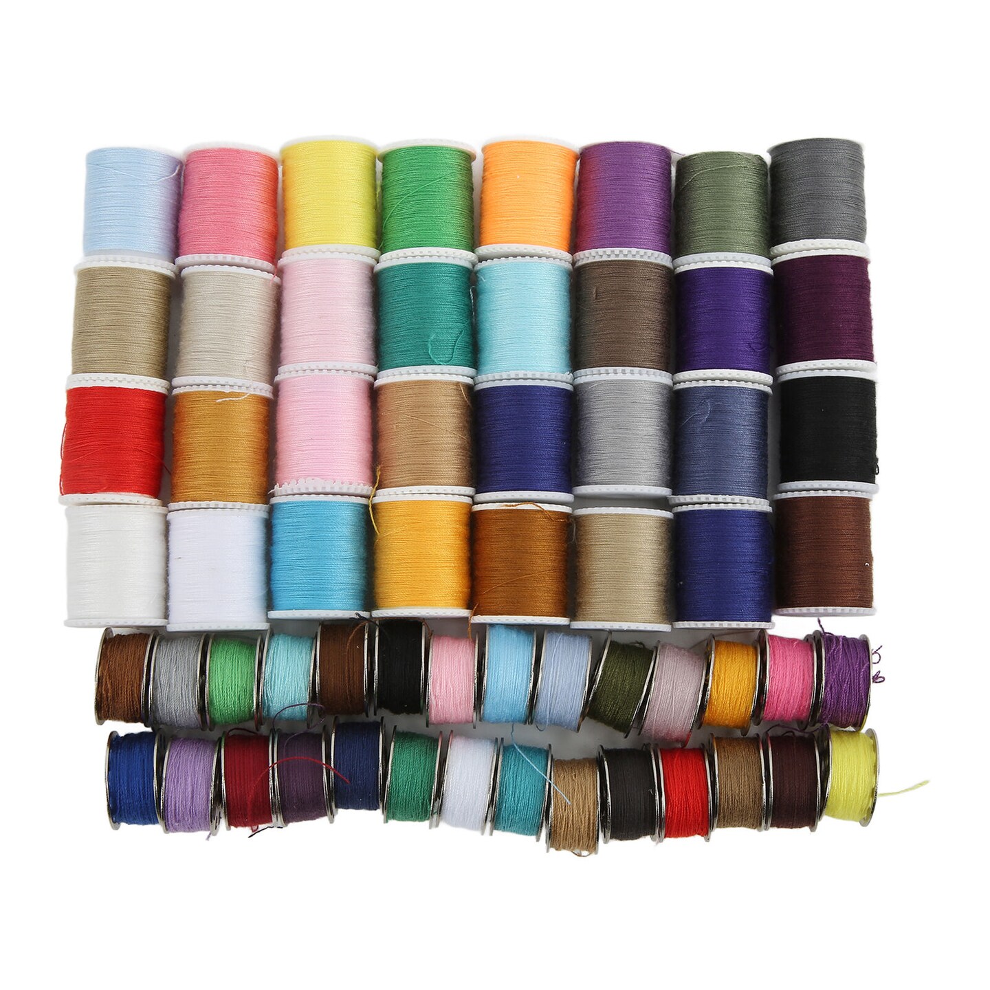 60-Piece Multicolor Polyester Sewing Thread Set